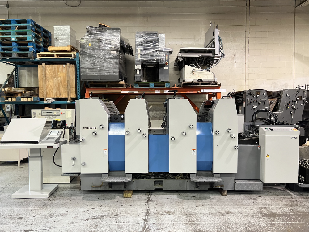 2007 Ryobi 524HE Four Color Offset - Auto Plate & Wash - Only 24 Mil Imp