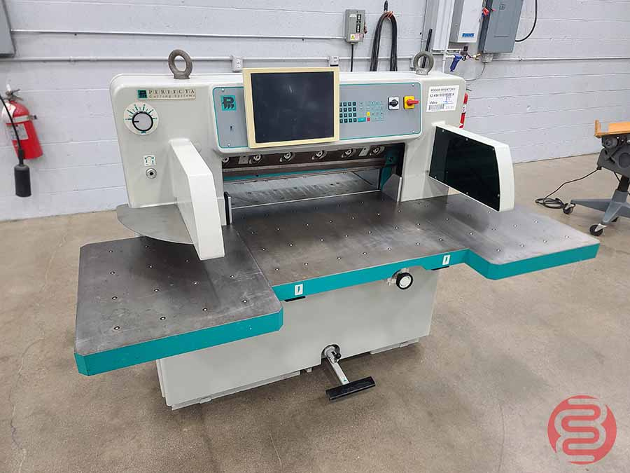 2007 Perfecta 76 HTVC Hydraulic Programmable 30" Paper Cutter w/ Safety Lights - Only 102,000 Impressions